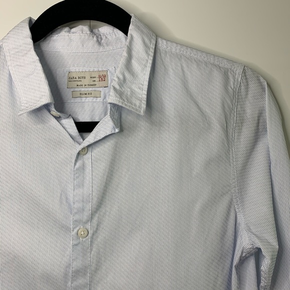 Boy’s Zara Slim Fit Textured Shirt - Picture 3 of 5